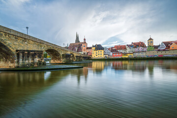 Blick auf die Donau in Regensburg 