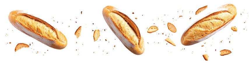 Baguette on transparent background