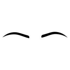 Brows icon vector. Eyebrow illustration sign. Forehead symbol or logo.