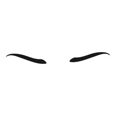 Brows icon vector. Eyebrow illustration sign. Forehead symbol or logo.