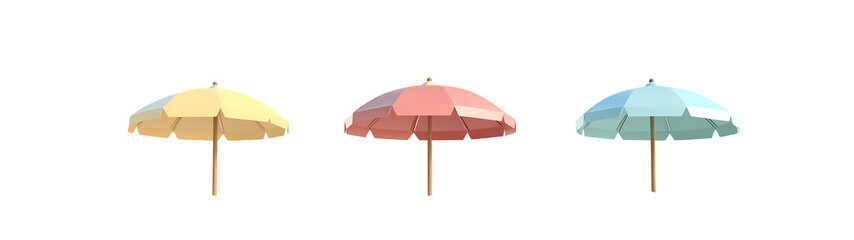 Beach umbrella with Deckchair side view full length