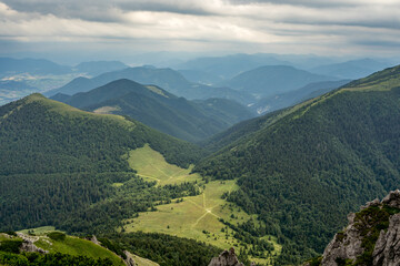 Views of Velky Rozsutec in Mala Fatra National Park