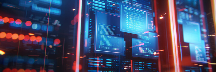A secure document management system dashboard on a computer screen, with encrypted files and access controls.