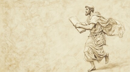 Baruch runs from the palace with a look of determination