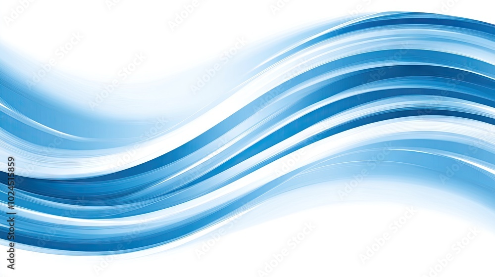 Aufkleber one-color abstract liquid water flow design with soft waves and fluid motion, perfect for use in bac