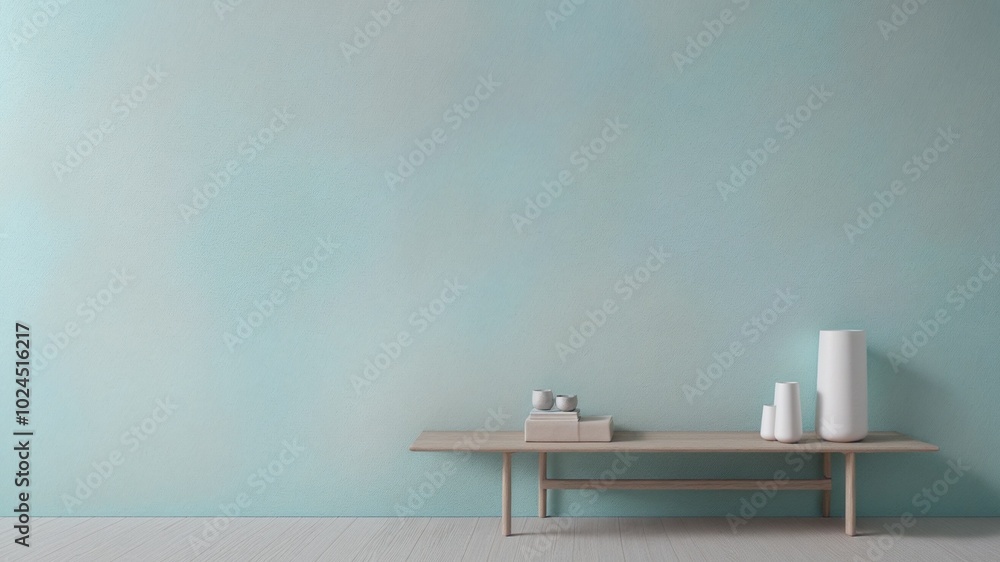 Poster minimalist smooth surface with subtle lightblue texture