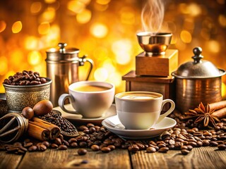 Coffee Icon Set - High Depth of Field Illustrations for Modern Design Projects
