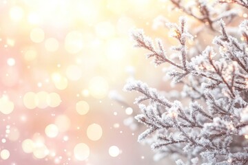 Naklejka premium Winter abstract background. Blurred frozen grass.