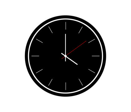 recommend clip art: Wall clock. Simple wall clock. Minimalist watch. Classic design wall clock. Analog clock. Vector illustration
