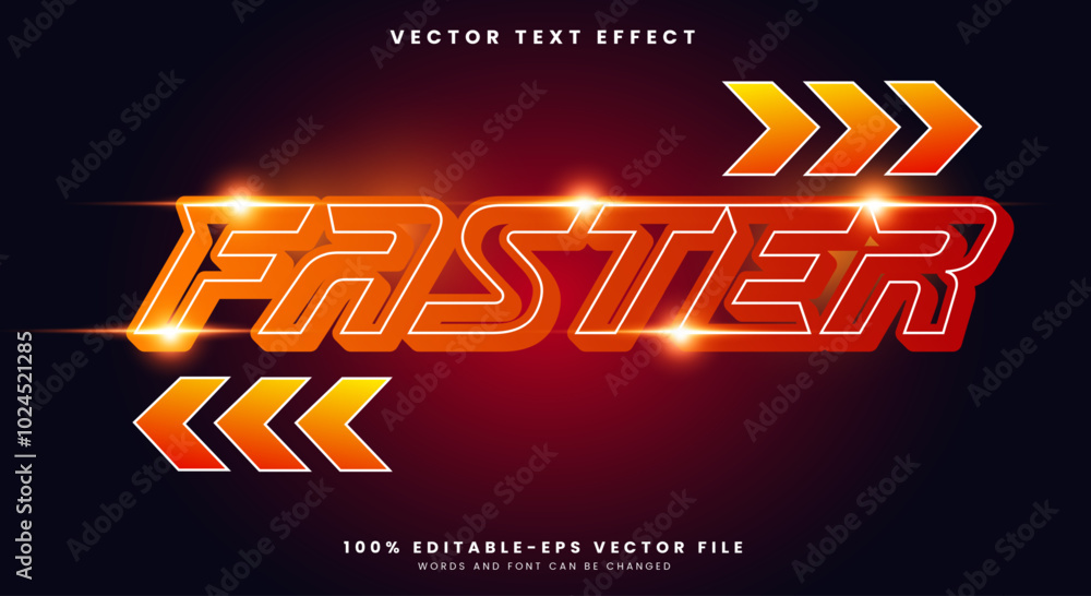 Poster faster speed editable text effect template with sport and champion text style