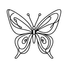 Butterfly Line Drawing