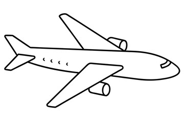 skywriting plane line icon vector illustration.