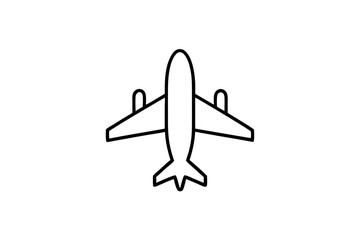 skywriting plane line icon vector illustration.