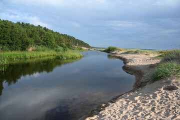 Coastal sand dunes on the shores of the Gulf of Riga in Latvia