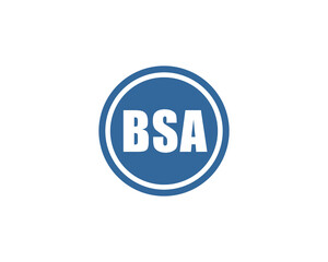 BSA logo design vector template. BSA