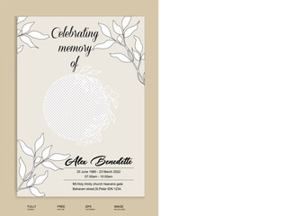 Funeral Program Flyer Design Template