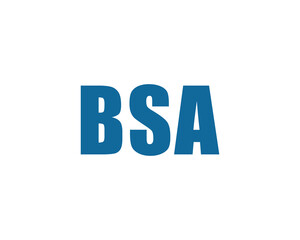 BSA logo design vector template. BSA