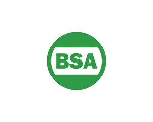 BSA logo design vector template. BSA