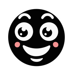 Cute and funny Face Emotion flat design