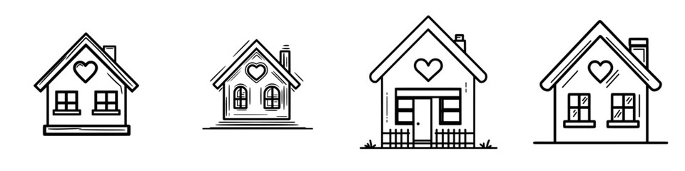 Modern illustration template of charity house icon