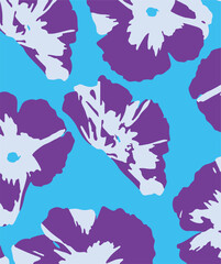 Beautiful vector seamless floral pattern with watercolor hand drawn gentle summer flowers. Stock illustration. Natural artwork.