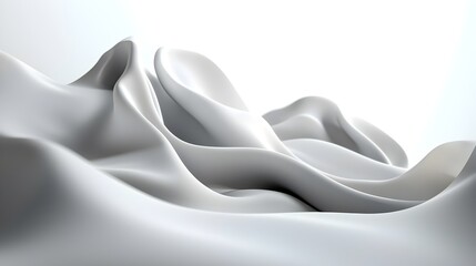 Flowing Data Particles Forming an Abstract Dynamic Wave Across a Minimalist Monochromatic Robotic Gradient Landscape