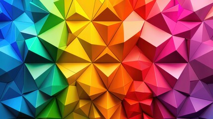 Fototapeta premium Colorful Geometric Background with Triangular Patterns