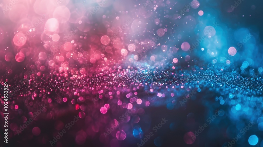 Canvas Prints Vibrant Glittery Background with Colorful Bokeh Effects