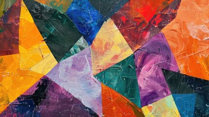 Fototapeta premium Colorful Abstract Geometric Art for Modern Decor