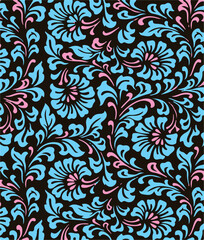 Beautiful vector seamless floral pattern with watercolor hand drawn gentle summer flowers. Stock illustration. Natural artwork.