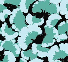 Beautiful vector seamless floral pattern with watercolor hand drawn gentle summer flowers. Stock illustration. Natural artwork.