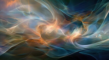 Obraz premium Abstract Colorful Light Waves in Motion