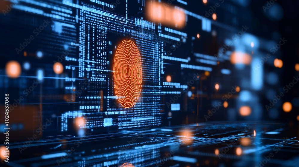 Poster the significance of biometric security in the digital age with fingerprint technology