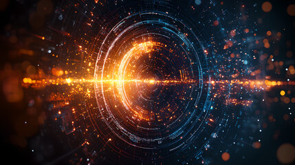 Dynamic Abstract Light Patterns in Dark Space