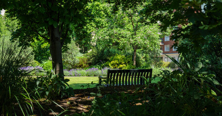 London - 06 15 2022: Cadogan Pl Garden View