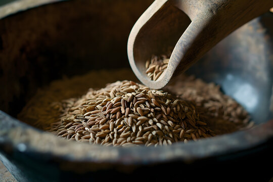 Golden-brown cumin seeds, their nutty fragrance filling the air, grounding every dish with a warm, earthy essence that lingers on the palate