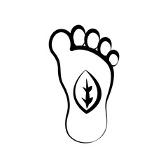 leaf inside footprint