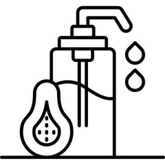 Obraz premium Papaya Seed Oil Icon
