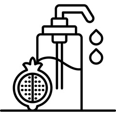 Obraz premium Pomegranate Seed Oil Icon