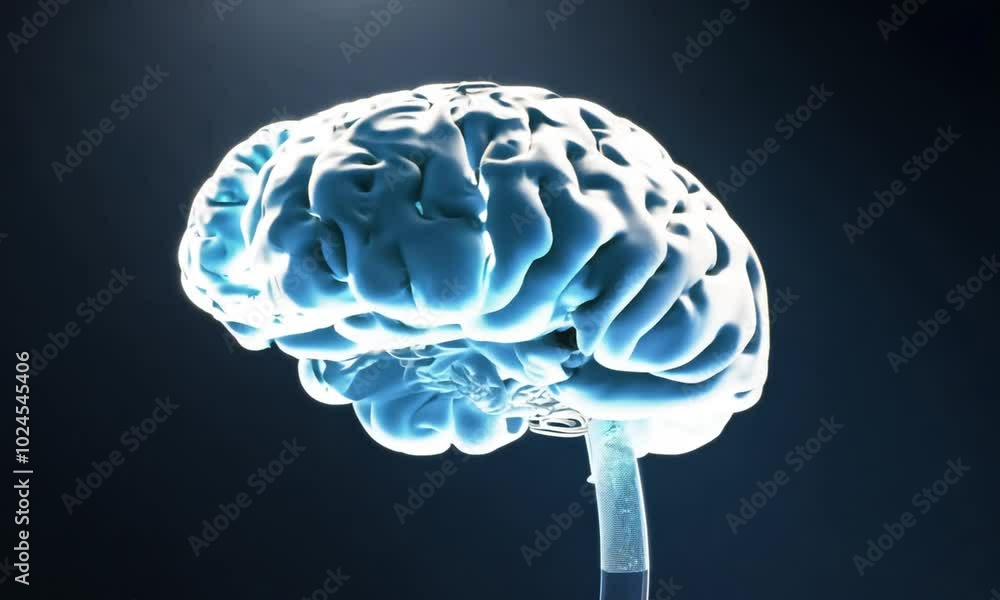 Aufkleber the dynamic motion of the spinning brain is accompanied by bursts of bright shining neurons creating