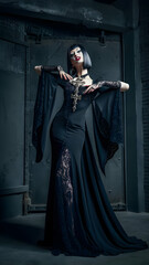 Naklejka premium Gothic woman dancing 