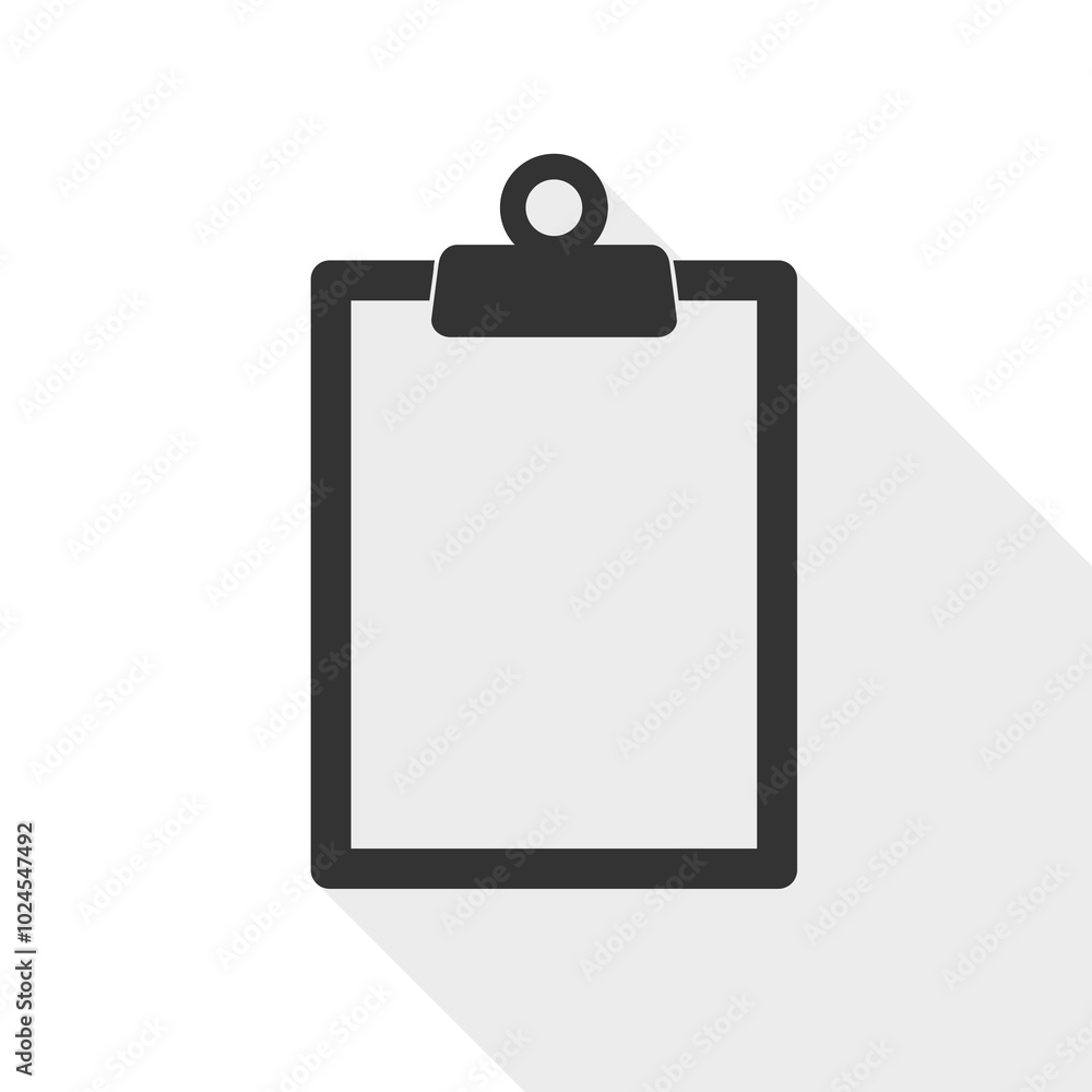 Poster clipboard with checklist icon isolated on transparent background