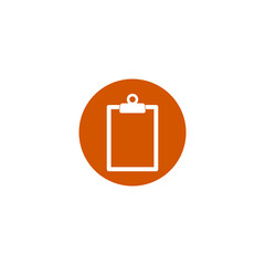 Paper clipboard icon isolated on transparent background