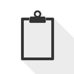 Clipboard with checklist icon isolated on transparent background