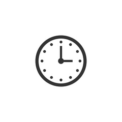 Clock flat icon isolated on transparent background
