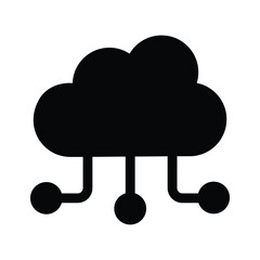 Get this creative icon of cloud network in trendy style