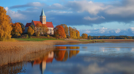 Obraz premium Kadrin day in Estonia. a holiday in Estonia. nature