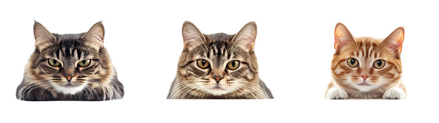 Obraz premium Cat portrait Isolated on transparent background