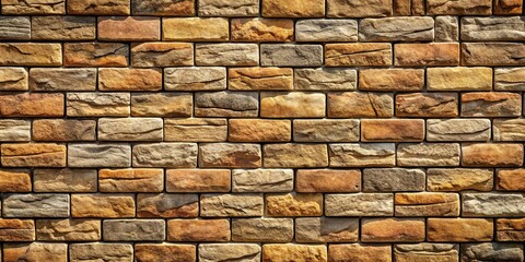 Fototapeta premium Stone wall texture background Seamless wall tiles of stone bricks pattern Depth of Field