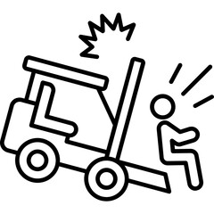 Forklift Accident Icon